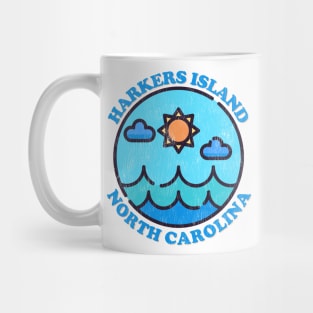 Harkers Island, NC Summertime Vacationing Ocean Skyline Mug